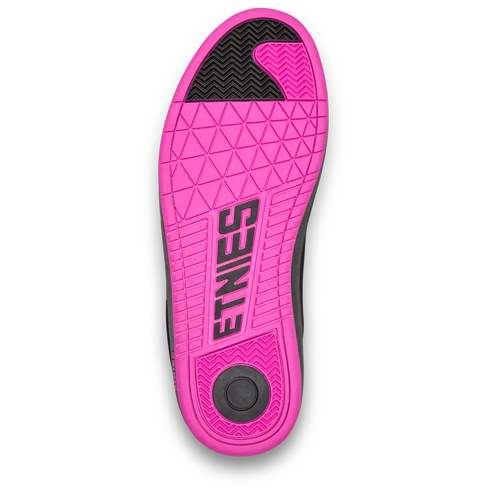 Black and Pink Chunky Suede Skate Shoes – etnies Kingpin 2K Alt2
