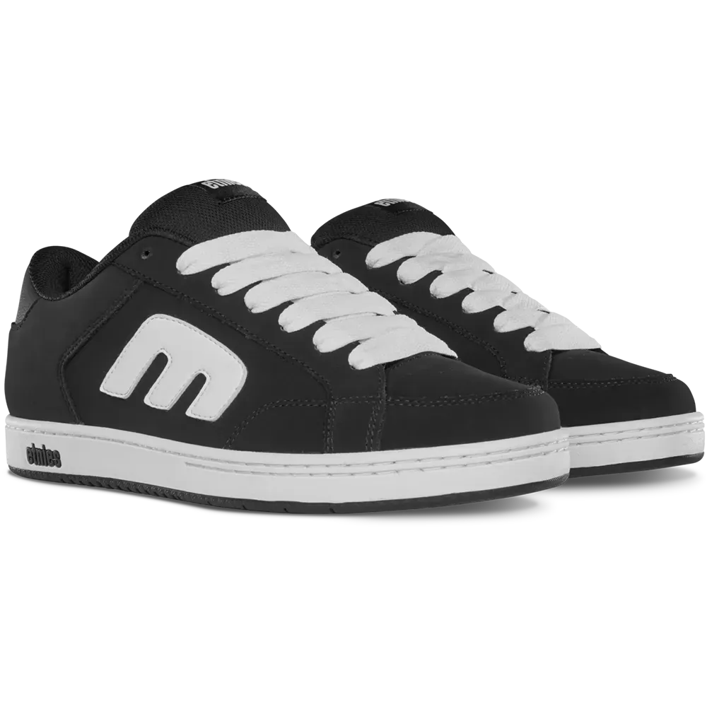 Black and White Chunky Suede Skate Shoes – etnies Kingpin 2K Alt4