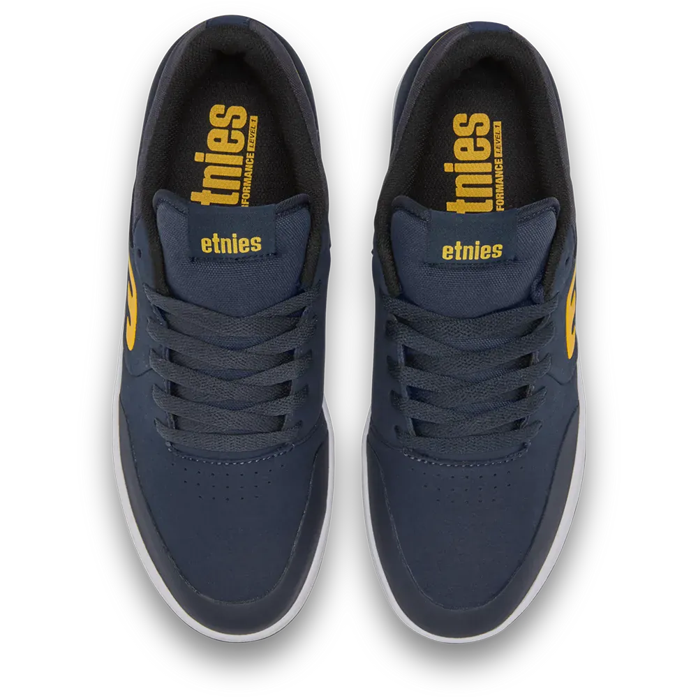 Navy and Yellow Cupsole Skate Shoes – etnies Marana Alt1