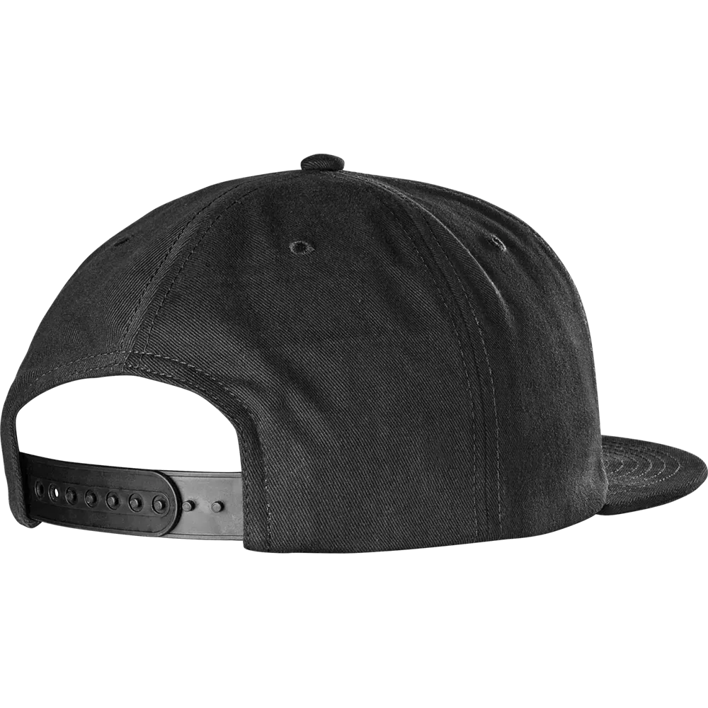 Black Logo Embroidered Snapback Hat | etnies Official US etnies BLACK / OS Skate Original Sustainability Gear 4140001523.001.OS.1ST 7630961809911