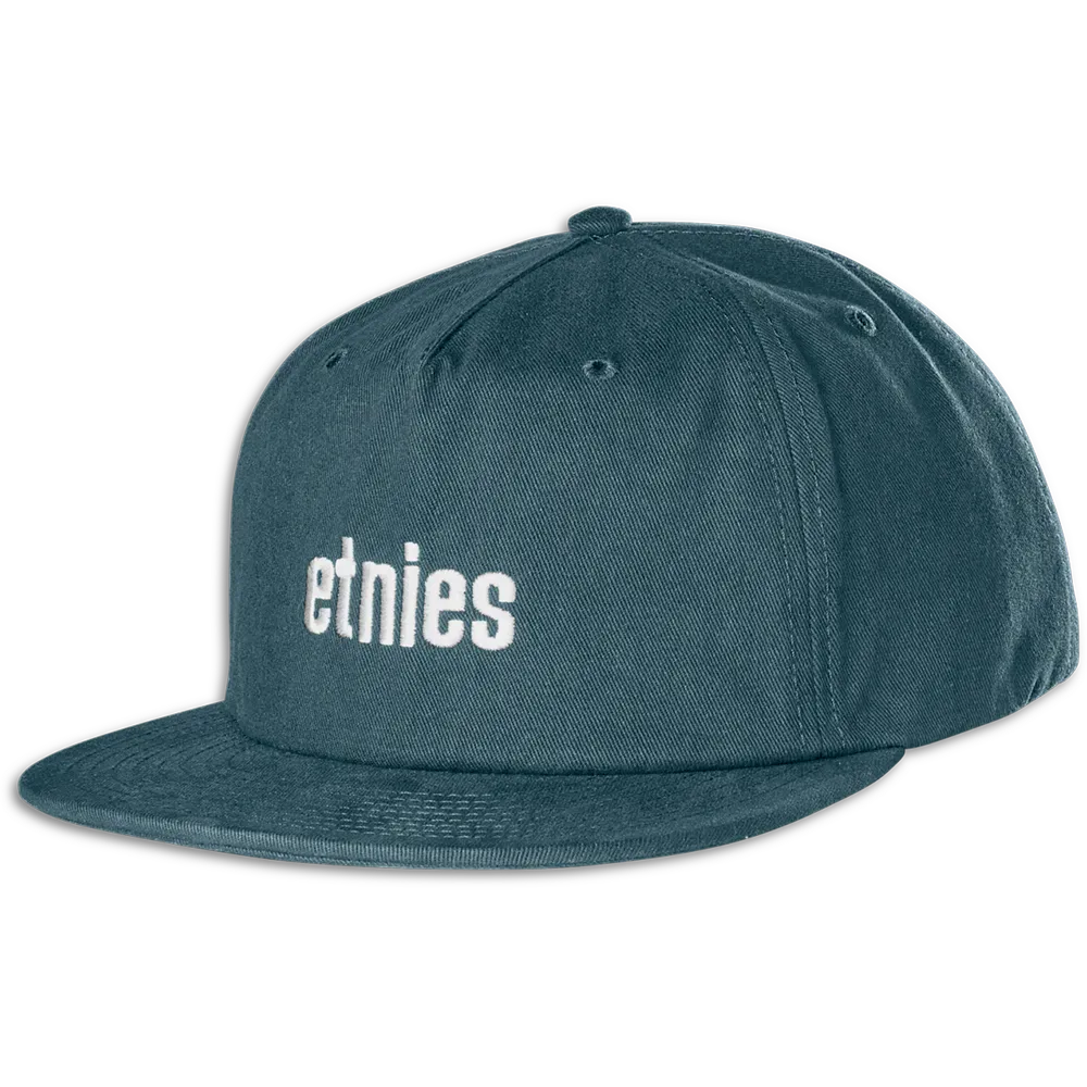 Indigo Logo Embroidered Snapback Hat | etnies Official US etnies INDIGO / OS Skate Original Sustainability Gear 4140001523.501.OS.1ST 7630961809928