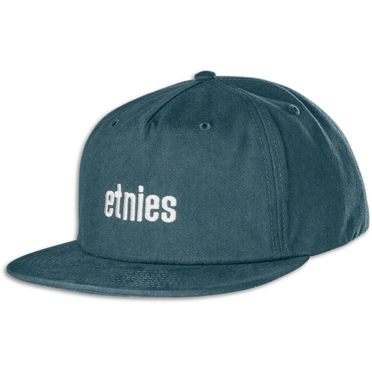 Indigo Logo Embroidered Snapback Hat | etnies Official US etnies INDIGO / OS Skate Original Sustainability Gear 4140001523.501.OS.1ST 7630961809928