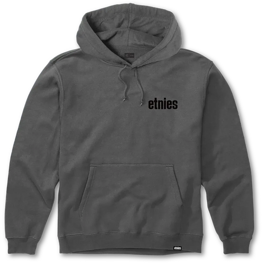 Grey Logo Pullover Hoodie - Fleece | etnies Official US etnies Skate Original Sustainability Gear