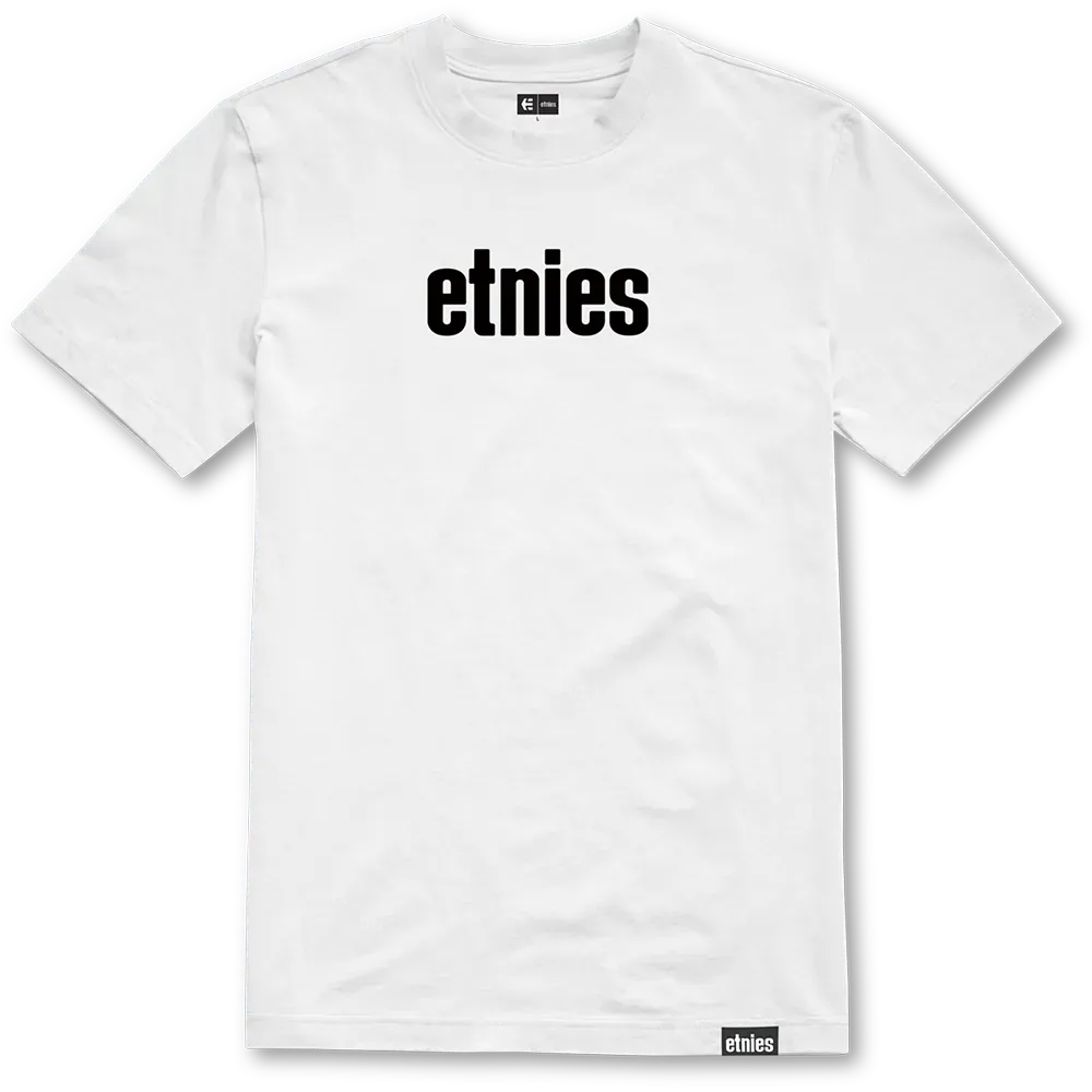 White Logo Graphic Cotton T-Shirt | etnies Official US etnies Skate Original Sustainability Gear