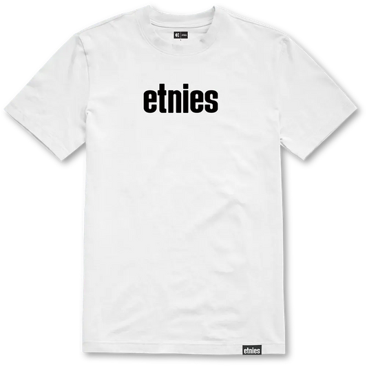 White Logo Graphic Cotton T-Shirt | etnies Official US etnies Skate Original Sustainability Gear