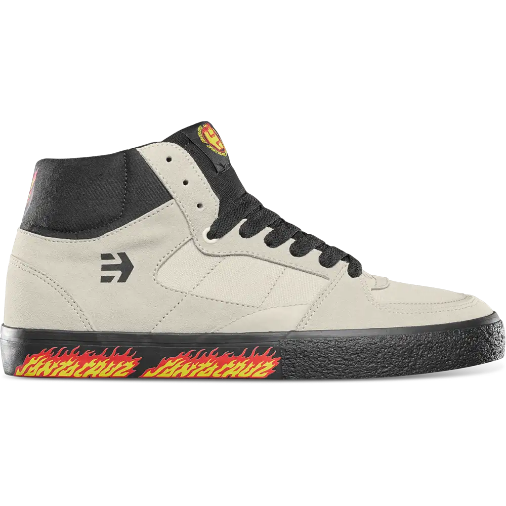 Screw Vulc Mid X Santa Cruz white/black | etnies Official High-Top Vulcanized Etnies Skate Original Sustainability Gear