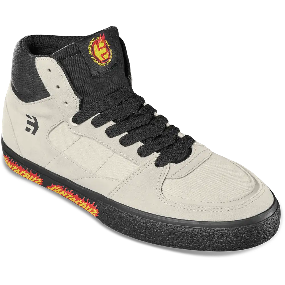 Screw Vulc Mid X Santa Cruz white/black | etnies Official High-Top Vulcanized Etnies Skate Original Sustainability Gear