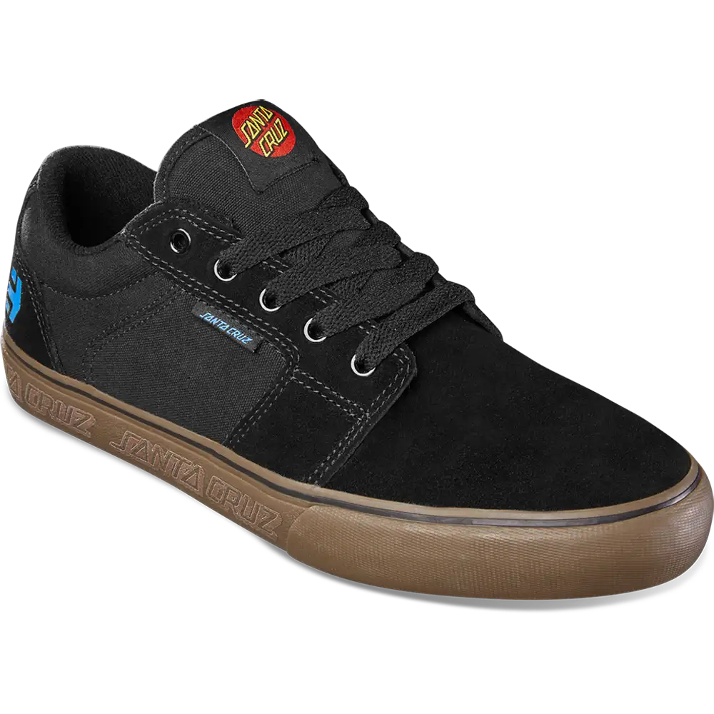 Barge Ls X Santa Cruz black/gum - skate shoes | etnies Official Etnies Skate Original Sustainability Gear