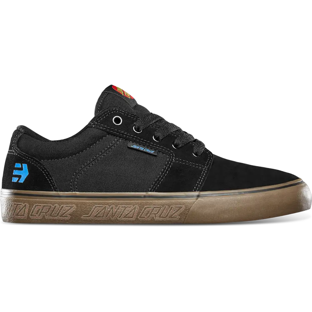 Barge Ls X Santa Cruz black/gum - skate shoes | etnies Official Etnies Skate Original Sustainability Gear