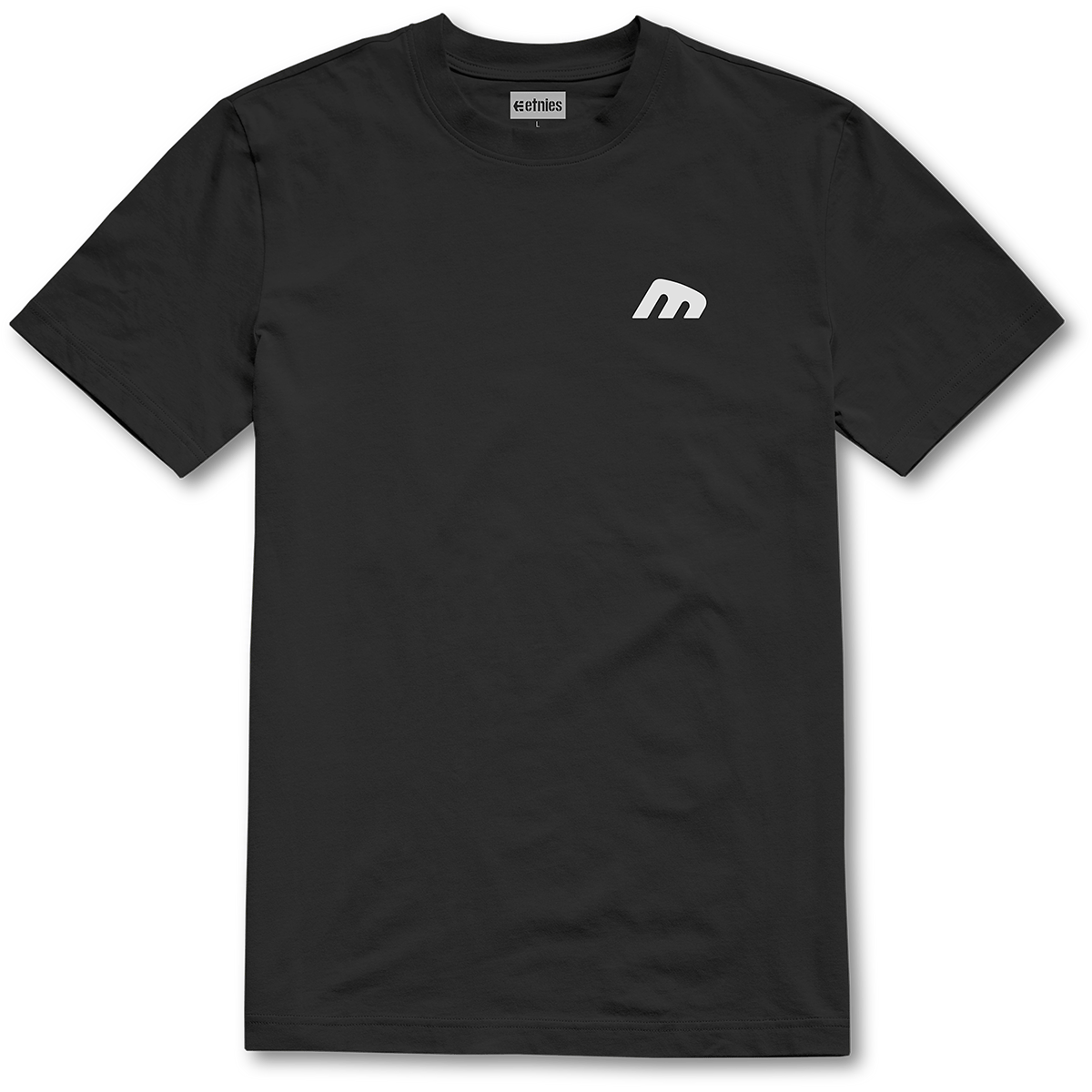 Team Embroidery Tee Black and White | etnies Official S/S Basic T-Shirt Etnies Skate Original Sustainability Gear