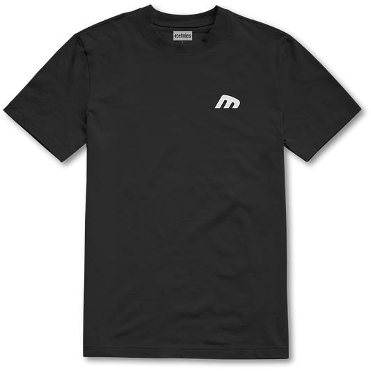 Team Embroidery Tee Black and White | etnies Official S/S Basic T-Shirt Etnies Skate Original Sustainability Gear