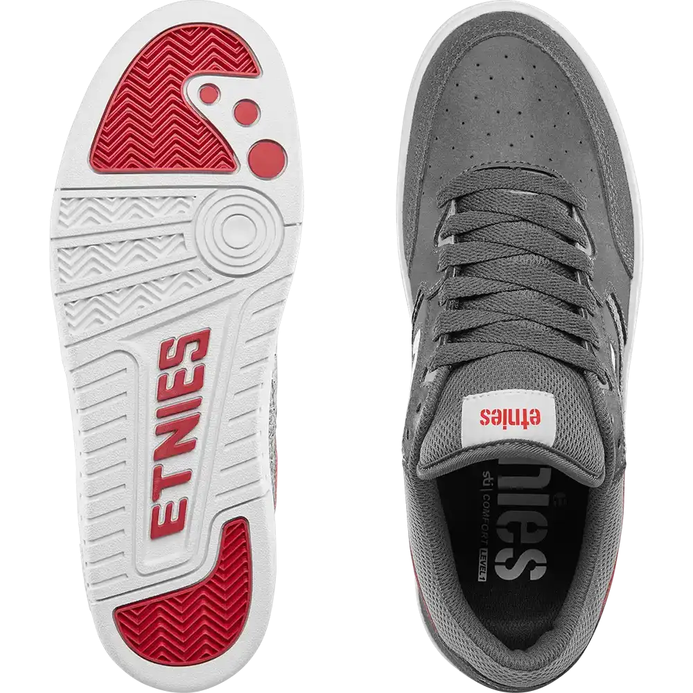 Loot grey/light grey/red - skate shoes | etnies Official Low-Top Shoe Etnies Skate Original Sustainability Gear