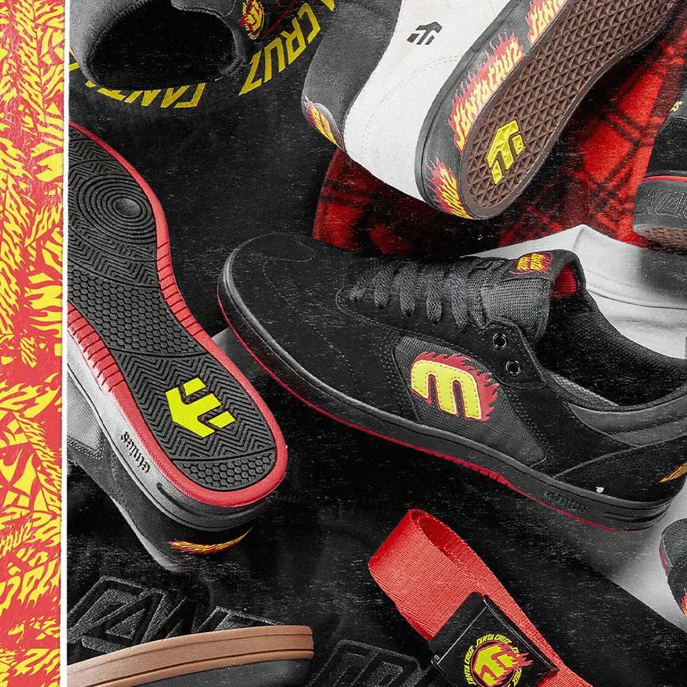 Screw Vulc Mid X Santa Cruz white/black | etnies Official High-Top Vulcanized Etnies Skate Original Sustainability Gear