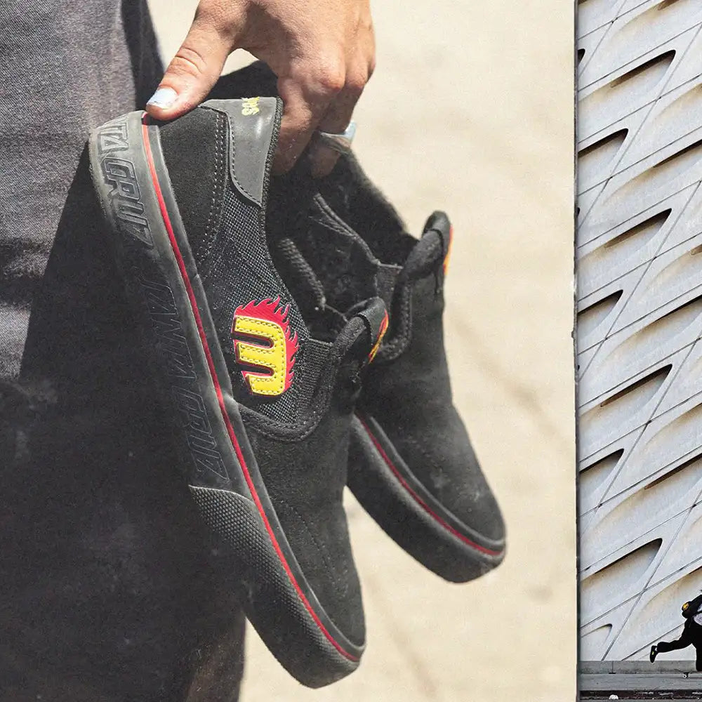 Lo-Cut Slip X Santa Cruz black - skate shoes | etnies Official Low-Top Vulcanized Etnies Skate Original Sustainability Gear