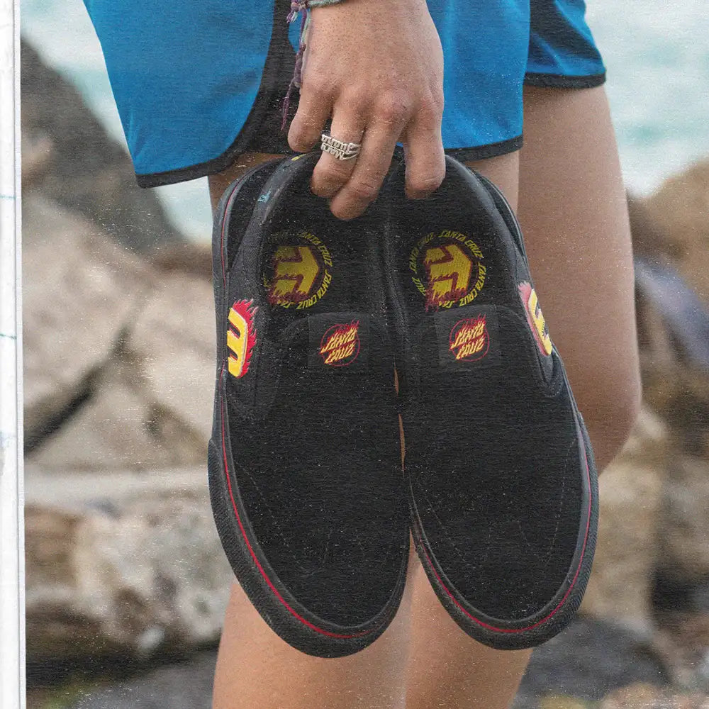 Lo-Cut Slip X Santa Cruz black - skate shoes | etnies Official Low-Top Vulcanized Etnies Skate Original Sustainability Gear