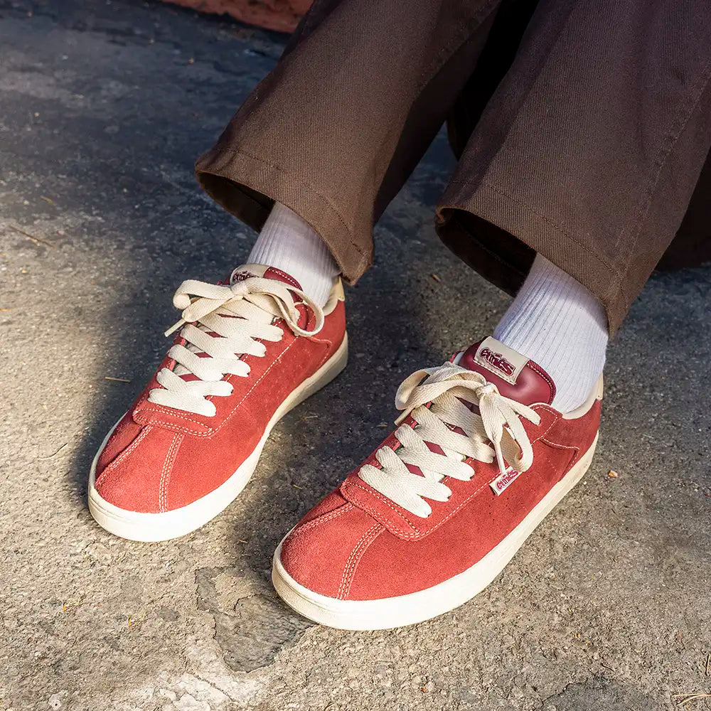 Scam Low-Top Skate Shoe Burgundy Tan | etnies Official Low-Top Shoe Etnies Skate Original Sustainability Gear