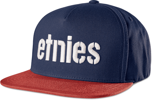 CORP SNAPBACK HAT Etnies NAVY/RED/WHITE / ONE SIZE Skate Original Sustainability Gear 4140001357 194691397386