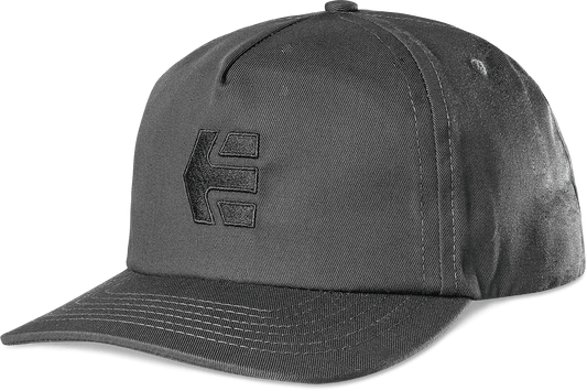 ICON DESTRUCT SNAPBACK HAT Custom Hat Etnies BLACK/BLACK / ONE SIZE Skate Original Sustainability Gear 4140001435 194691227034